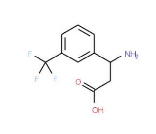 3-Amino-3-[3-(trifluoromethyl)phenyl]-propanoic acid (CAS 143438-91-9) - chemical structure image