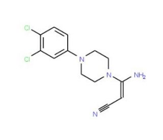 3-Amino-3-[4-(3,4-dichlorophenyl)piperazino]-acrylonitrile - chemical structure image