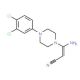 3-Amino-3-[4-(3,4-dichlorophenyl)piperazino]-acrylonitrile - chemical structure image