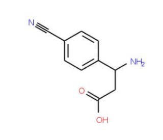 3-Amino-3-(4-cyanophenyl)propanoic acid (CAS 80971-95-5) - chemical structure image