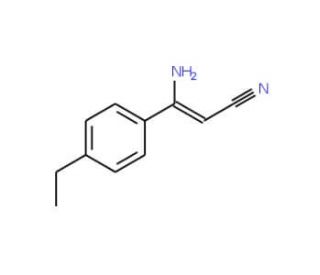 3-Amino-3-(4-ethylphenyl)acrylonitrile - chemical structure image