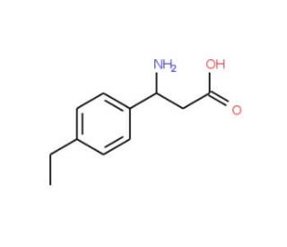 3-Amino-3-(4-ethylphenyl)propanoic acid (CAS 117391-52-3) - chemical structure image