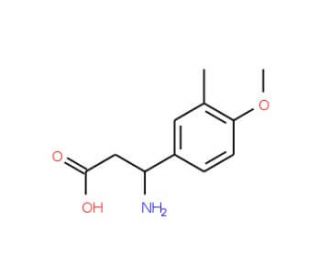 3-Amino-3-(4-methoxy-3-methylphenyl)propanoic acid (CAS 54503-17-2) - chemical structure image