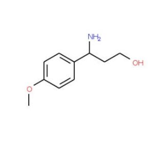 3-Amino-3-(4-methoxy-phenyl)-propan-1-ol (CAS 68208-24-2) - chemical structure image