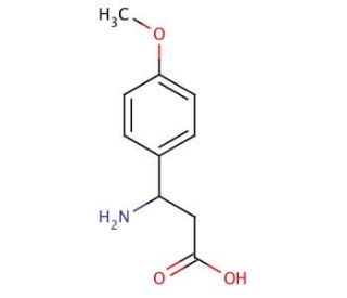 3-Amino-3-(4-methoxyphenyl)propionic acid (CAS 5678-45-5) - chemical structure image