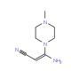 3-Amino-3-(4-methylpiperazino)acrylonitrile (CAS 136062-62-9) - chemical structure image