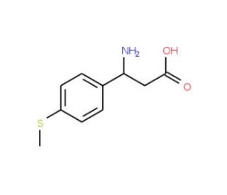 3-Amino-3-[4-(methylsulfanyl)phenyl]propanoic acid (CAS 412925-13-4) - chemical structure image