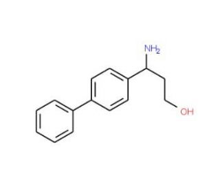 3-Amino-3-biphenyl-4-yl-propan-1-ol (CAS 790227-30-4) - chemical structure image