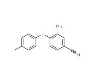 3-Amino-4-[(4-methylphenyl)sulfanyl]-benzenecarbonitrile - chemical structure image