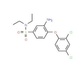 3-Amino-4-(2,4-dichloro-phenoxy)-N,N-diethyl-benzenesulfonamide - chemical structure image