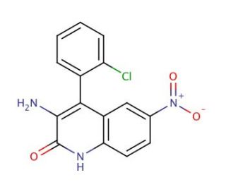 3-Amino-4-(2-chlorophenyl)-6-nitro-2(1H)-quinolinone - chemical structure image