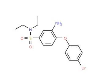 3-amino-4-(4-bromophenoxy)-N,N-diethylbenzenesulfonamide - chemical structure image