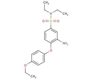 3-amino-4-(4-ethoxyphenoxy)-N,N-diethylbenzenesulfonamide - chemical structure image