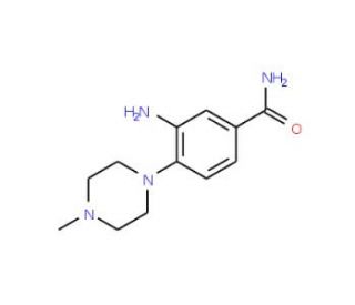 3-Amino-4-(4-methyl-piperazin-1-yl)-benzamide (CAS 842961-35-7) - chemical structure image