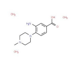 3-Amino-4-(4-methyl-piperazin-1-yl)-benzoic acidtrihydrate - chemical structure image
