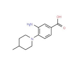 3-Amino-4-(4-methyl-piperidin-1-yl)-benzoic acid - chemical structure image