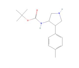 3-Amino-4-(4-methylphenyl)pyrrolidine, 3-BOC protected (CAS 1022605-11-3) - chemical structure image