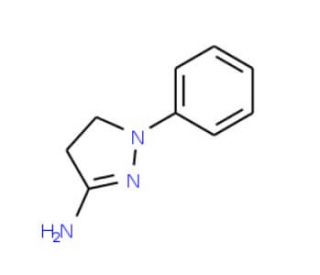 3-Amino-4,5-dihydro-1H-1-phenylpyrazole (CAS 3314-35-0) - chemical structure image
