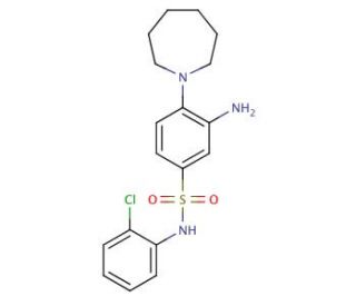 3-Amino-4-azepan-1-yl-N-(2-chloro-phenyl)-benzenesulfonamide - chemical structure image
