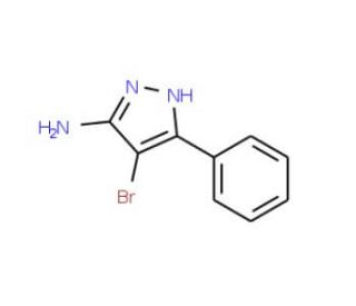 3-Amino-4-bromo-5-phenylpyrazole (CAS 2845-78-5) - chemical structure image