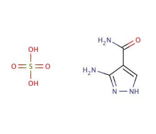 3-Amino-4-carboxamidopyrazolium Hydrogen Sulfate (CAS 329351-43-1) - chemical structure image
