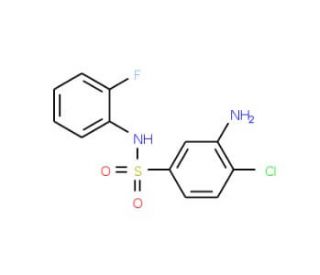 3-Amino-4-chloro-N-(2-fluoro-phenyl)-benzenesulfonamide - chemical structure image