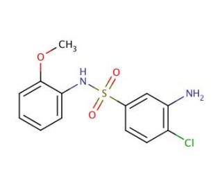 3-Amino-4-chloro-N-(2-methoxy-phenyl)-benzenesulfonamide - chemical structure image