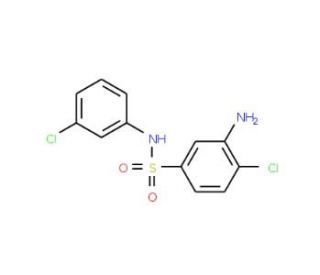 3-Amino-4-chloro-N-(3-chloro-phenyl)-benzenesulfonamide - chemical structure image