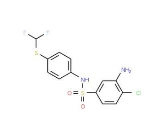 3-Amino-4-chloro-N-(4-difluoromethylsulfanyl-phenyl)-benzenesulfonamide - chemical structure image