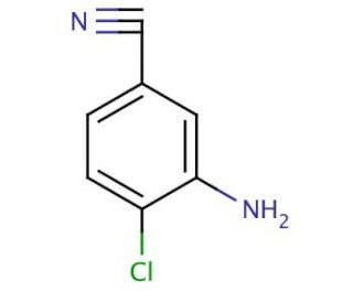 3-Amino-4-chlorobenzonitrile (CAS 53312-79-1) - chemical structure image