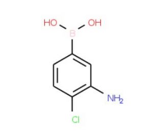 3-Amino-4-chlorophenylboronic acid (CAS 850689-36-0) - chemical structure image
