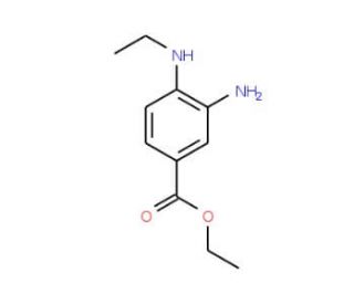 3-Amino-4-ethylamino-benzoic acid ethyl ester (CAS 202131-30-4) - chemical structure image