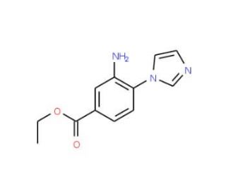3-Amino-4-imidazol-1-yl-benzoic acid ethyl ester - chemical structure image