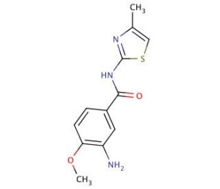 3-amino-4-methoxy-N-(4-methyl-1,3-thiazol-2-yl)benzamide - chemical structure image
