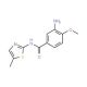 3-amino-4-methoxy-N-(5-methyl-1,3-thiazol-2-yl)benzamide - chemical structure image