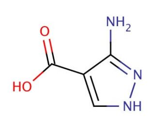 3-Amino-4-pyrazolecarboxylic acid (CAS 41680-34-6) - chemical structure image