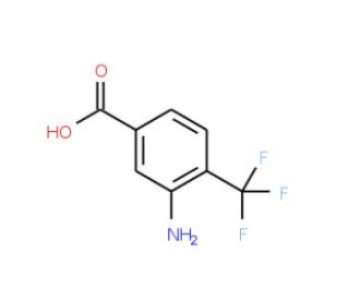3-Amino-4-(trifluoromethyl)benzoic acid (CAS 125483-00-3) - chemical structure image