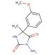3-amino-5-(3-methoxyphenyl)-5-methylimidazolidine-2,4-dione - chemical structure image