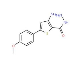 3-amino-5-(4-methoxyphenyl)thiophene-2-carbohydrazide - chemical structure image