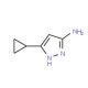 3-Amino-5-cyclopropylpyrazole (CAS 175137-46-9) - chemical structure image