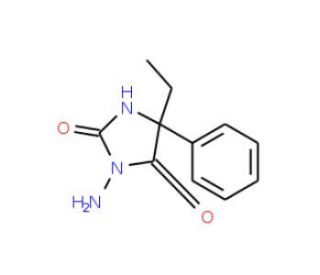 3-amino-5-ethyl-5-phenylimidazolidine-2,4-dione (CAS 1139-11-3) - chemical structure image