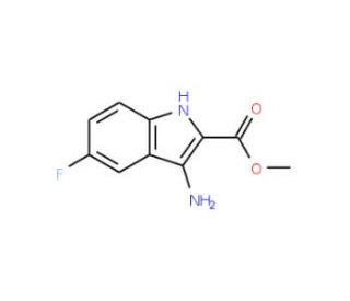3-Amino-5-fluoro-1H-indole-2-carboxylic acid methyl ester (CAS 436088-83-4) - chemical structure image