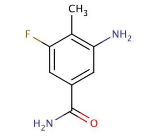 3-amino-5-fluoro-4-methylbenzamide - chemical structure image