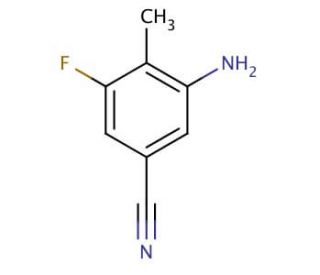 3-amino-5-fluoro-4-methylbenzonitrile - chemical structure image