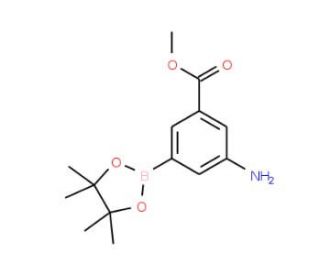 3-Amino-5-methoxycarbonylphenylboronic acid, pinacol ester (CAS 850689-27-9) - chemical structure image
