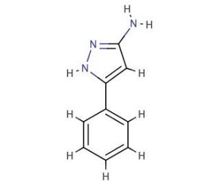 3-Amino-5-phenylpyrazole (CAS 827-41-8) - chemical structure image