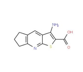3-Amino-6,7-dihydro-5H-cyclopenta[b]thieno-[3,2-e]pyridine-2-carboxylic acid - chemical structure image