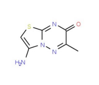 3-Amino-6-methyl-thiazolo[3,2-b][1,2,4]triazin-7-one (CAS 16943-37-6) - chemical structure image