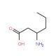 3-Amino-hexanoic acid (CAS 58521-63-4) - chemical structure image