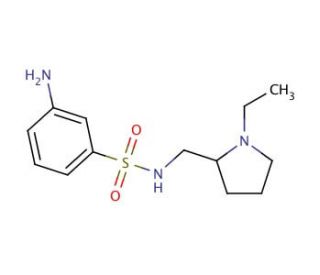 3-amino-N-[(1-ethylpyrrolidin-2-yl)methyl]benzenesulfonamide - chemical structure image